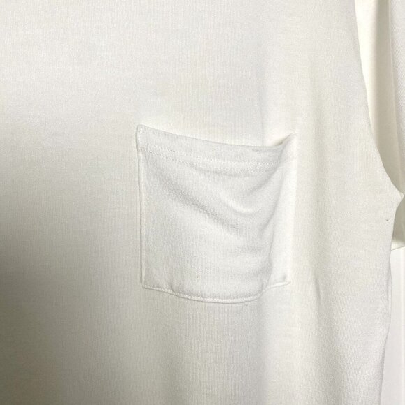 TopShop White Scoop Neck Layering Tee with Pocket Size 8 Classic White - Picture 3 of 10